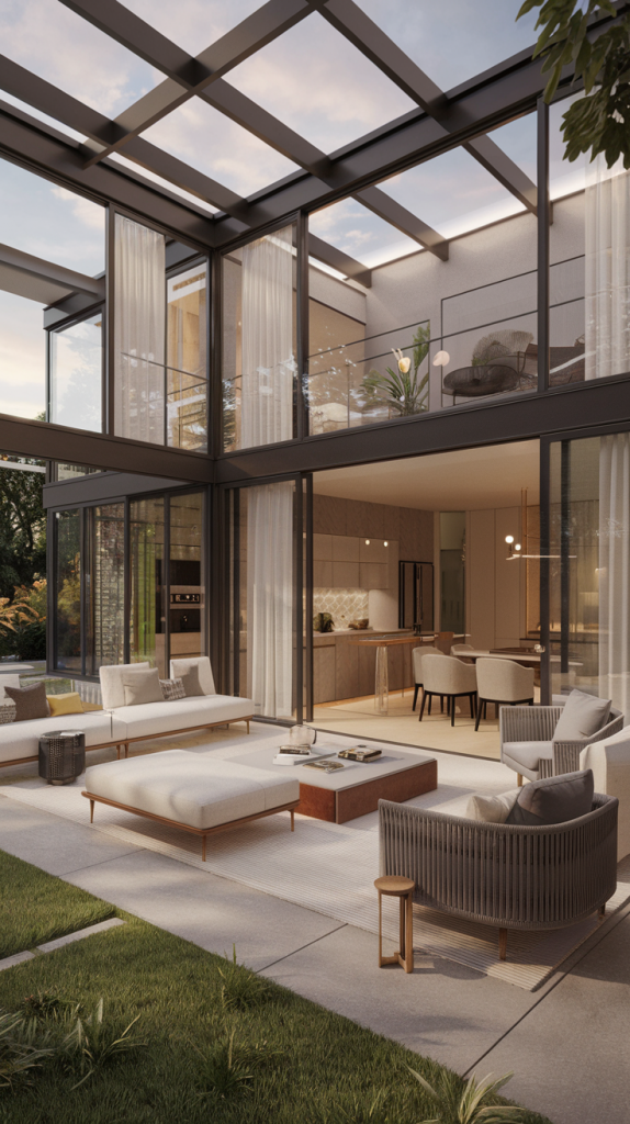 28 Modern Indoor-Outdoor Living Room Inspirations for Seamless Living