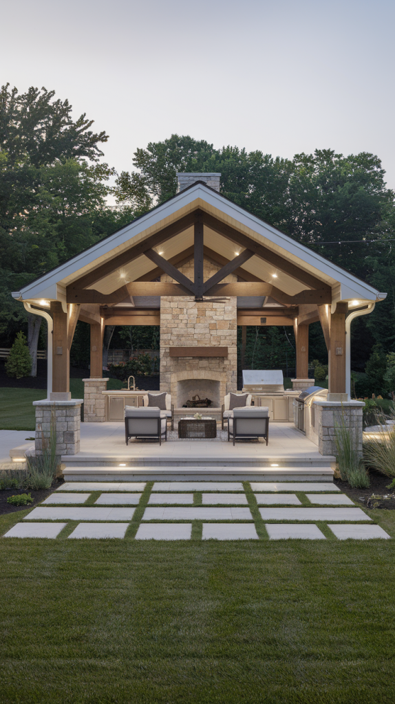 30 Stunning Outdoor Pavilion Ideas for a Dreamy Backyard Retreat