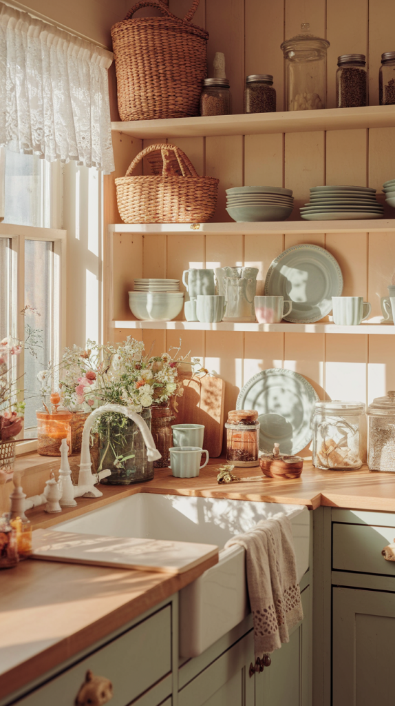 From Vintage Charm to Modern Whimsy: 30 Cottage Core Kitchen Inspirations You’ll Love