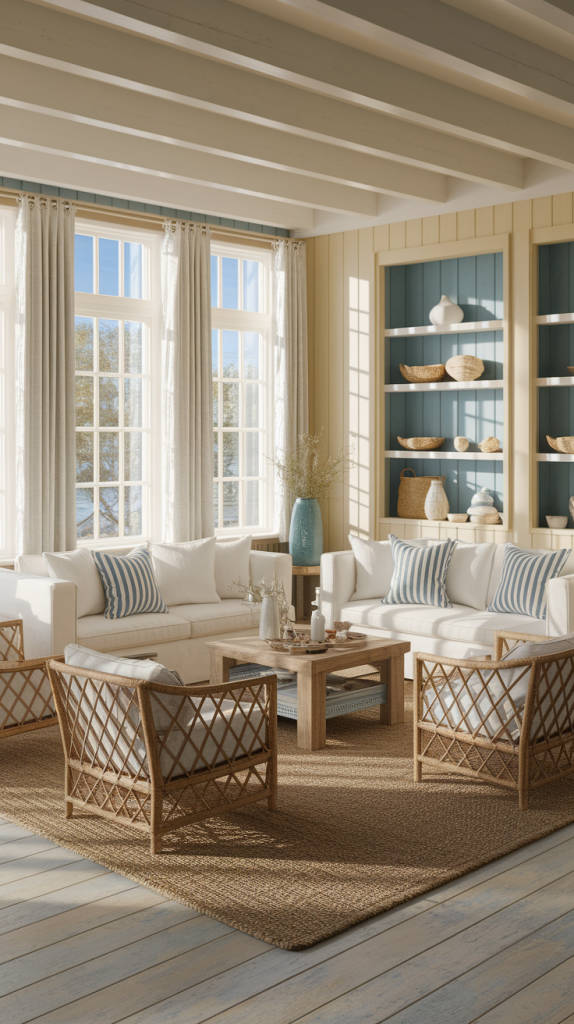 From English Charm to Coastal Bliss: 30 Cottage Living Room Inspirations