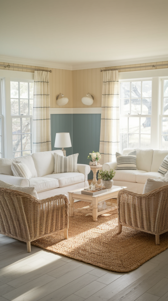 From English Charm to Coastal Bliss: 30 Cottage Living Room Inspirations