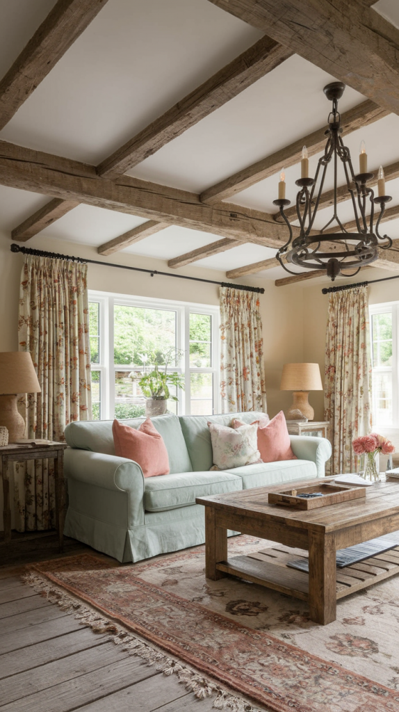 From English Charm to Coastal Bliss: 30 Cottage Living Room Inspirations