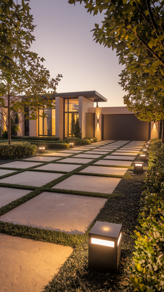 Upgrade Your Entrance: 28 Stylish and Functional Modern Driveway Ideas