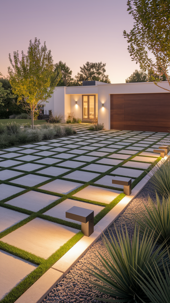 Upgrade Your Entrance: 28 Stylish and Functional Modern Driveway Ideas