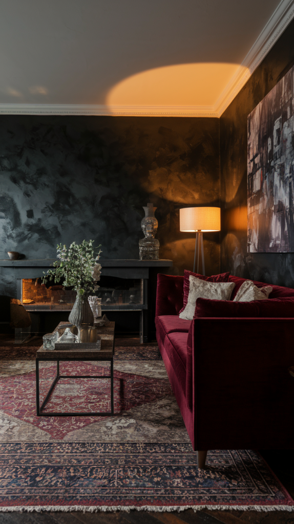 Moody Living Room Magic: 32 Stylish Ideas for a Bold and Inviting Atmosphere