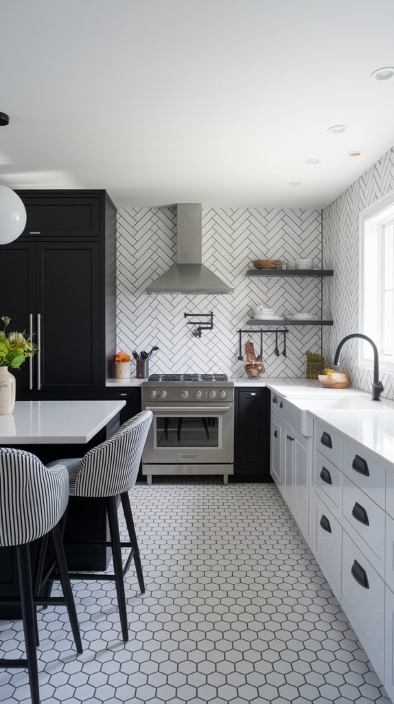 Chic Contrast: 32 Elegant Black And White Kitchen Ideas For Every Style