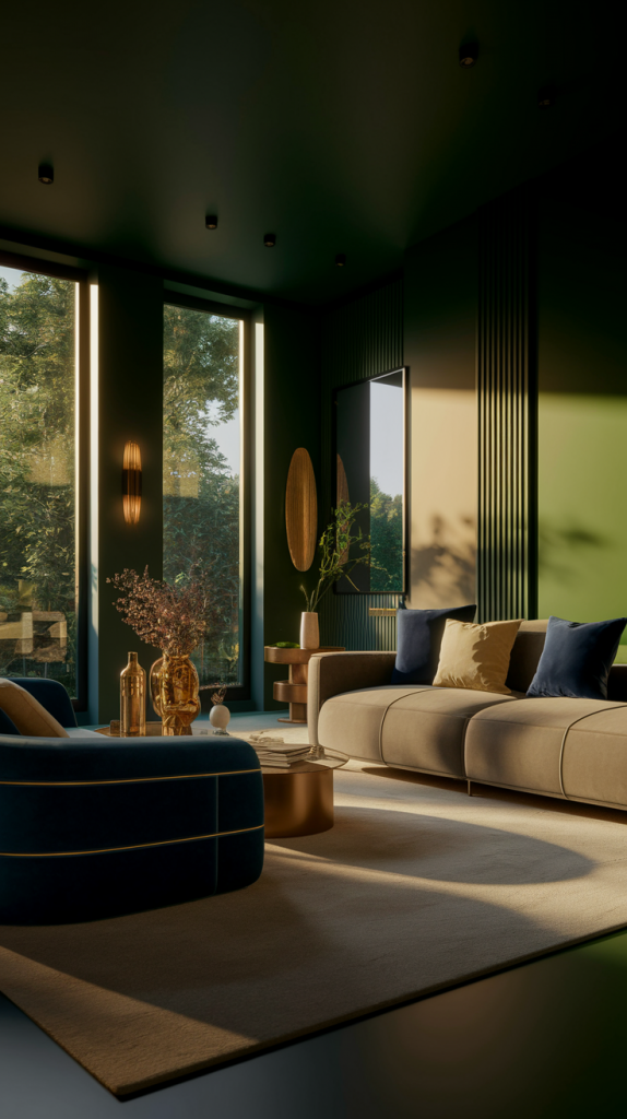 From Modern To Classic: 32 Dark Green Living Room Ideas You’ll Love