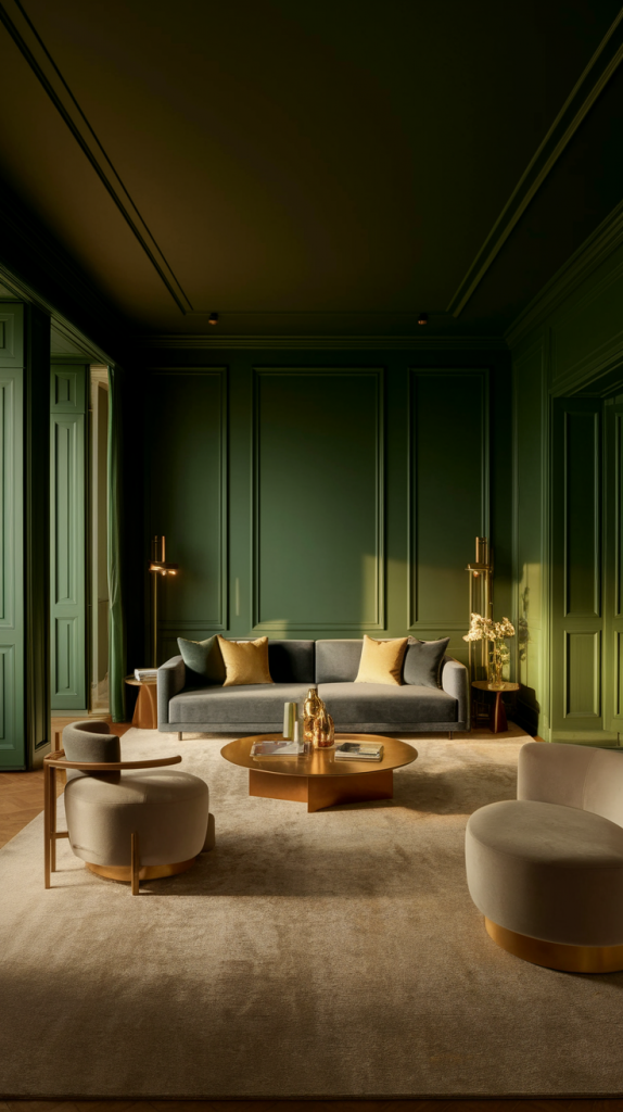 From Modern To Classic: 32 Dark Green Living Room Ideas You’ll Love