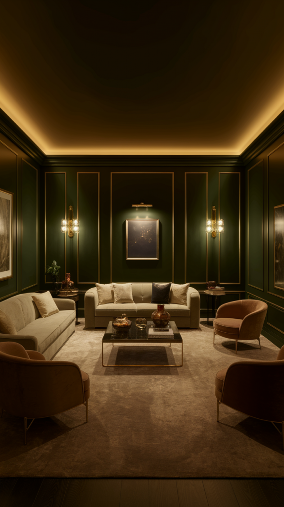 From Modern To Classic: 32 Dark Green Living Room Ideas You’ll Love