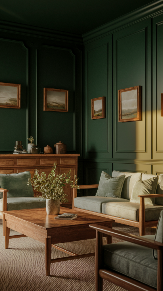 From Modern To Classic: 32 Dark Green Living Room Ideas You’ll Love