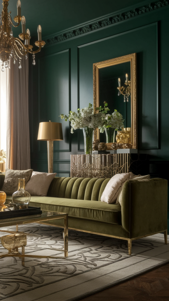 From Modern To Classic: 32 Dark Green Living Room Ideas You’ll Love
