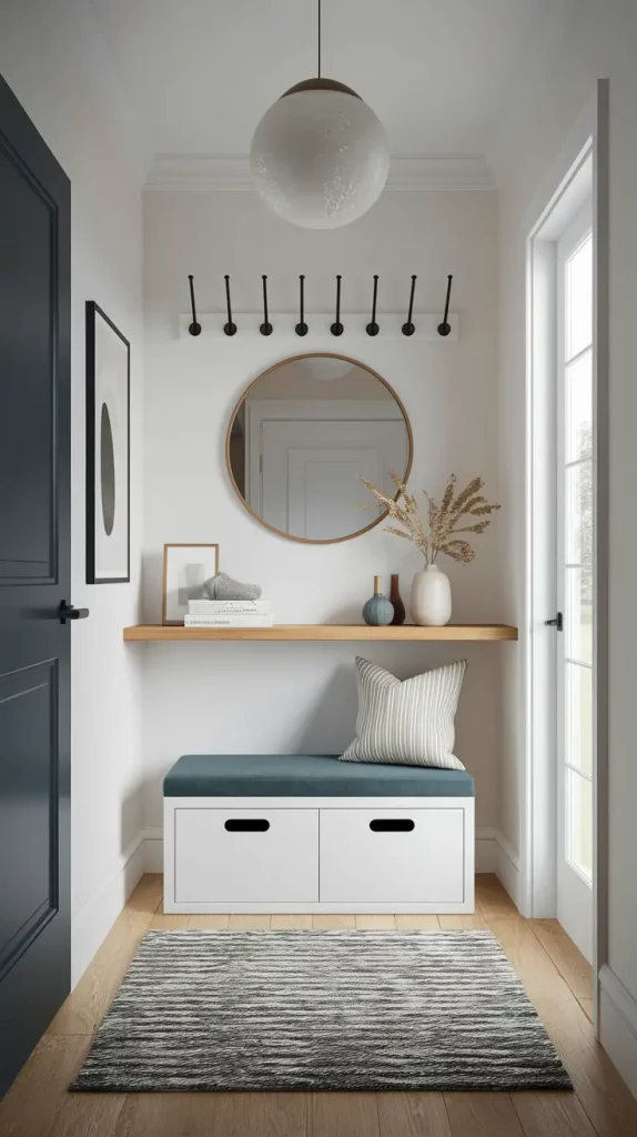 28 Stylish Small Entryways Ideas To Maximize Space With Smart Storage & Decor