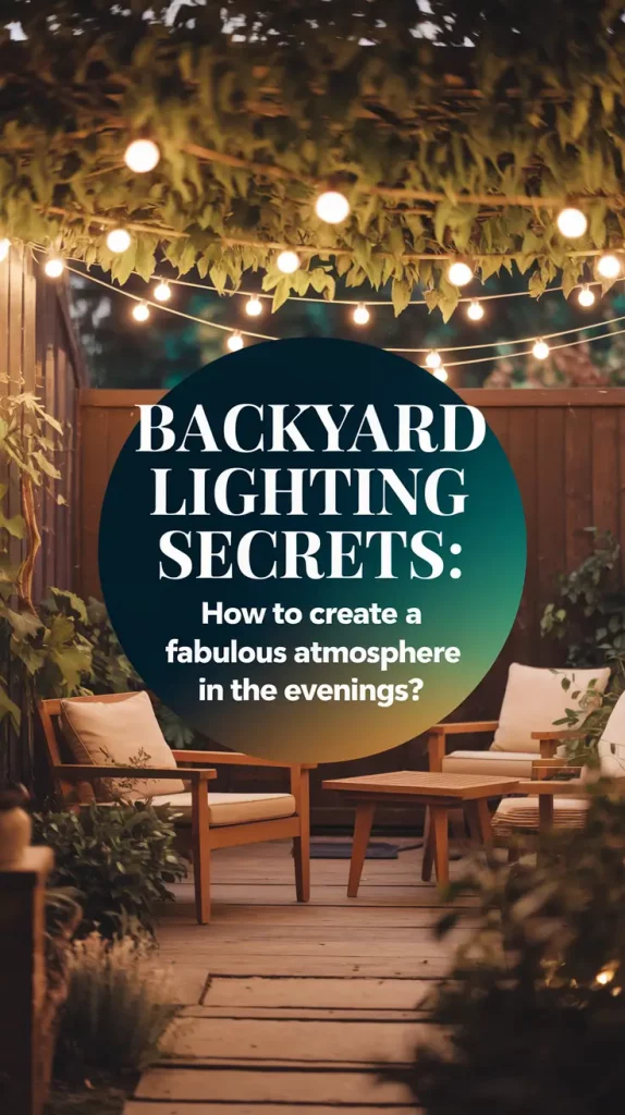 Backyard Lighting Secrets: How to Create a Fabulous Atmosphere in the Evenings