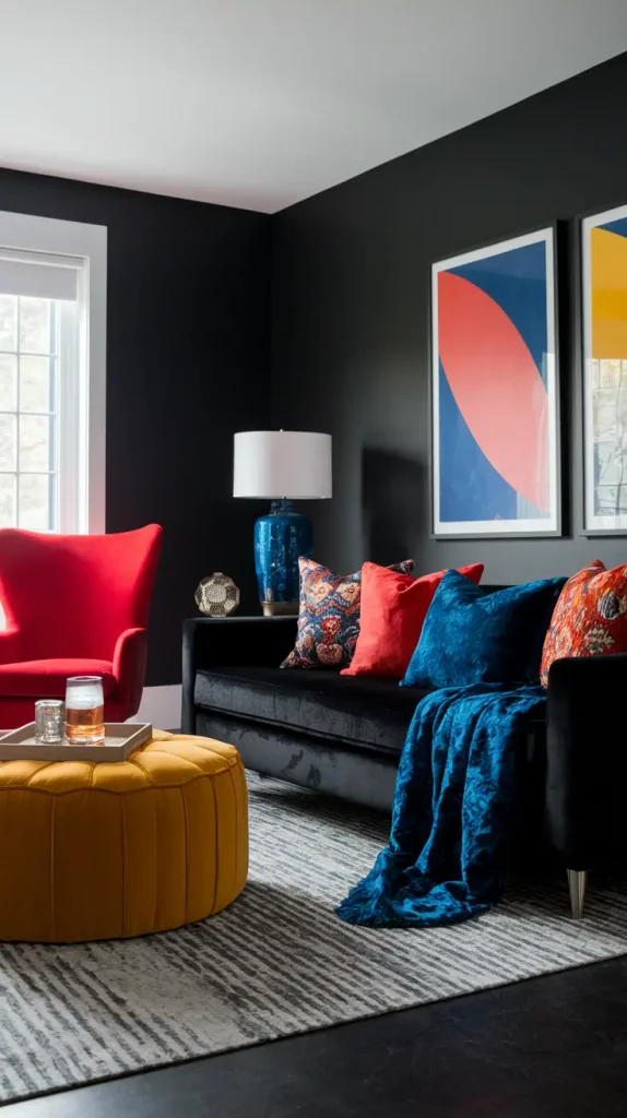 30 Black Living Room Ideas To Style A Modern, Cozy, And Bold Space