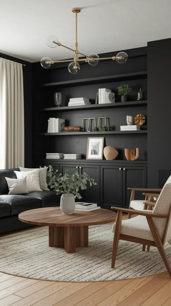 30 Black Living Room Ideas To Style A Modern, Cozy, And Bold Space