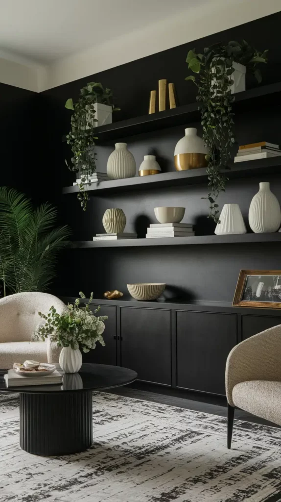 30 Black Living Room Ideas To Style A Modern, Cozy, And Bold Space