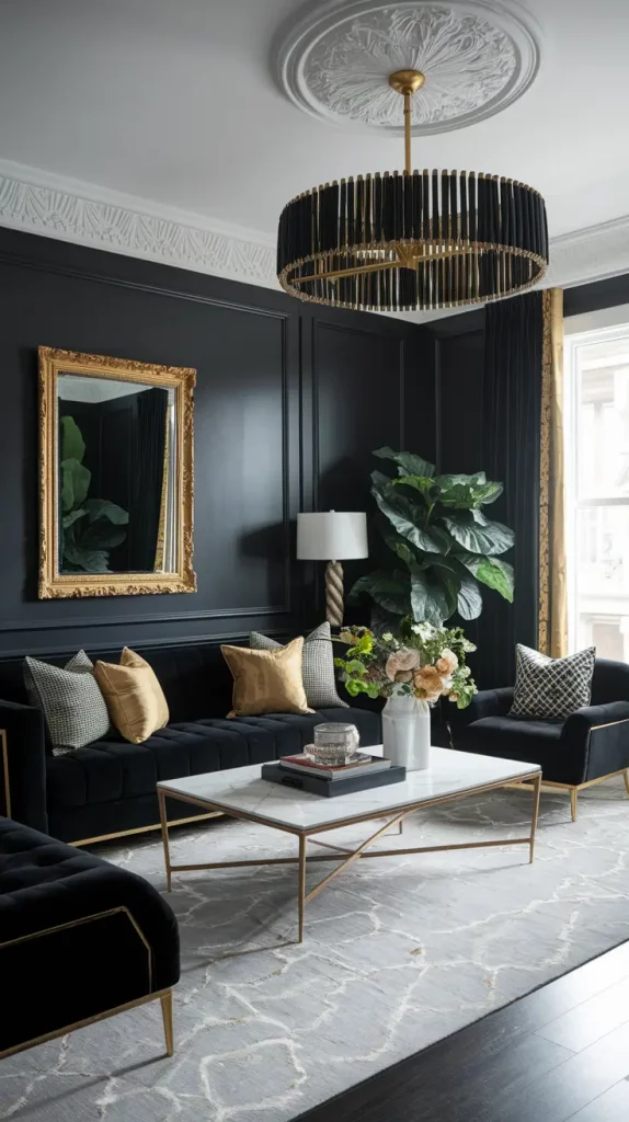 30 Black Living Room Ideas To Style A Modern, Cozy, And Bold Space