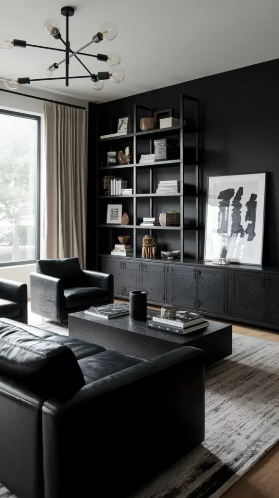 30 Black Living Room Ideas To Style A Modern, Cozy, And Bold Space