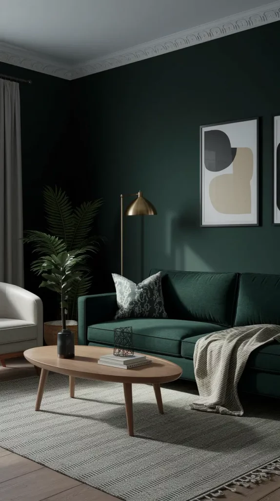 30 Dark Green Living Room Ideas That Will Transform Your Space Into a Modern Sanctuary