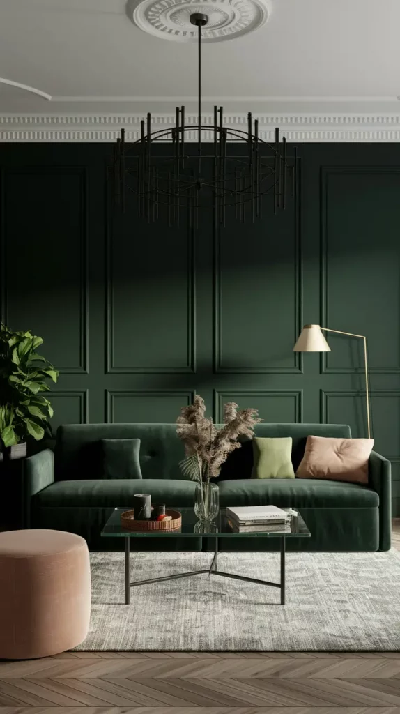 30 Dark Green Living Room Ideas That Will Transform Your Space Into a Modern Sanctuary