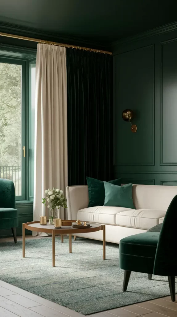 30 Dark Green Living Room Ideas That Will Transform Your Space Into a Modern Sanctuary