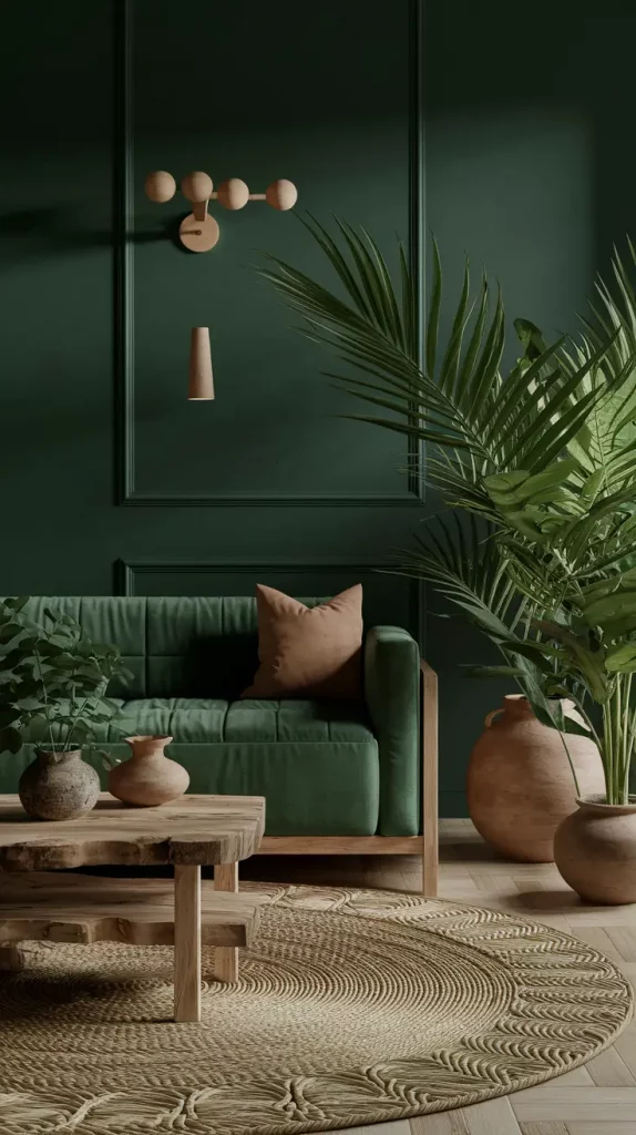 30 Dark Green Living Room Ideas That Will Transform Your Space Into a Modern Sanctuary