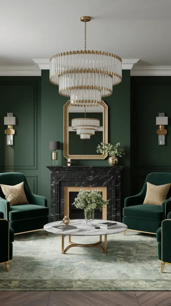 30 Dark Green Living Room Ideas That Will Transform Your Space Into a Modern Sanctuary
