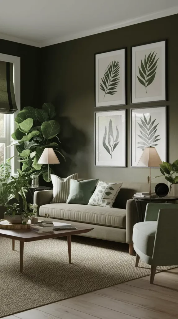 30 Dark Green Living Room Ideas That Will Transform Your Space Into a Modern Sanctuary