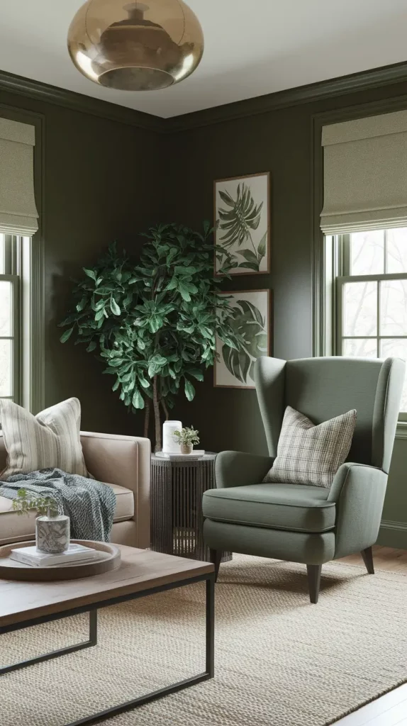 30 Dark Green Living Room Ideas That Will Transform Your Space Into a Modern Sanctuary