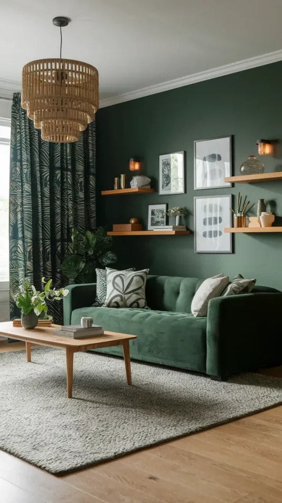 30 Dark Green Living Room Ideas That Will Transform Your Space Into a Modern Sanctuary