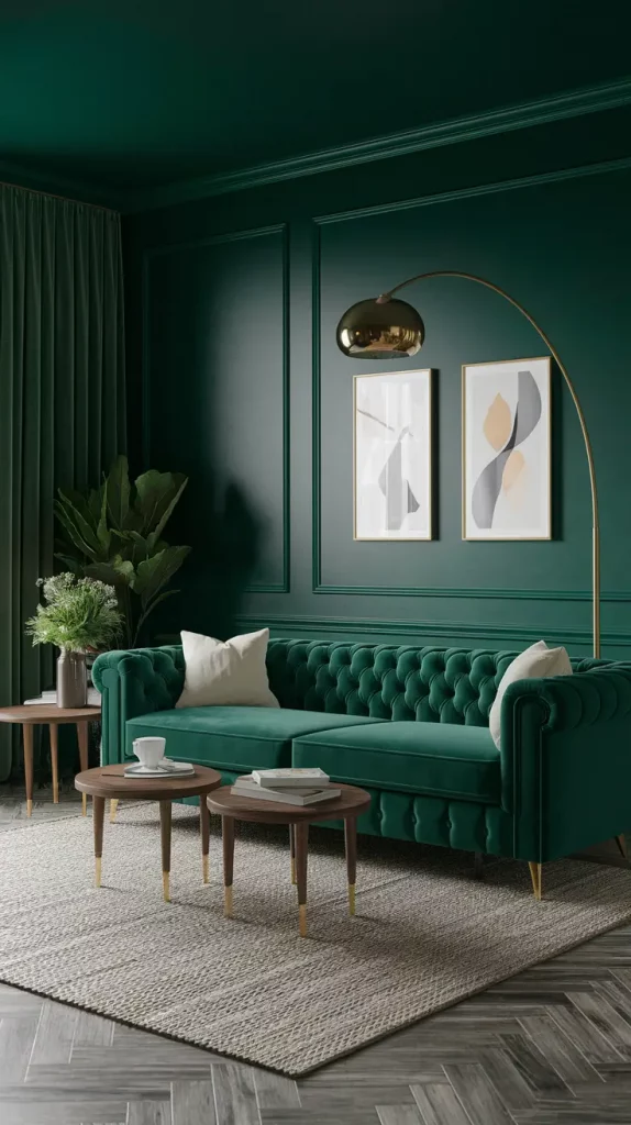 30 Dark Green Living Room Ideas That Will Transform Your Space Into a Modern Sanctuary