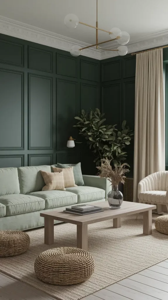 30 Dark Green Living Room Ideas That Will Transform Your Space Into a Modern Sanctuary