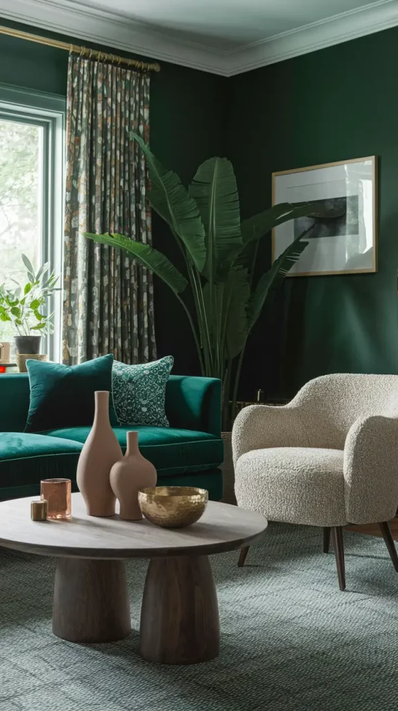 30 Dark Green Living Room Ideas That Will Transform Your Space Into a Modern Sanctuary