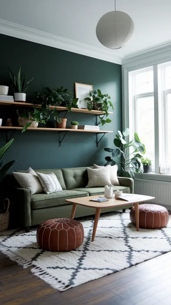 30 Dark Green Living Room Ideas That Will Transform Your Space Into a Modern Sanctuary