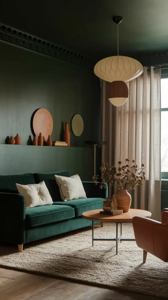 30 Dark Green Living Room Ideas That Will Transform Your Space Into a Modern Sanctuary