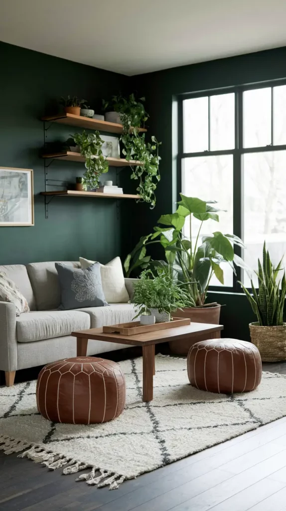 30 Dark Green Living Room Ideas That Will Transform Your Space Into a Modern Sanctuary
