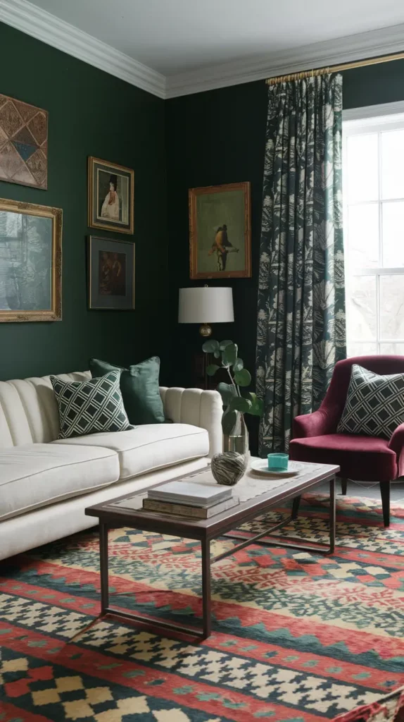 30 Dark Green Living Room Ideas That Will Transform Your Space Into a Modern Sanctuary