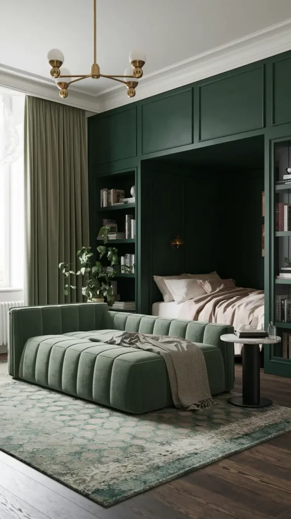 30 Dark Green Living Room Ideas That Will Transform Your Space Into a Modern Sanctuary