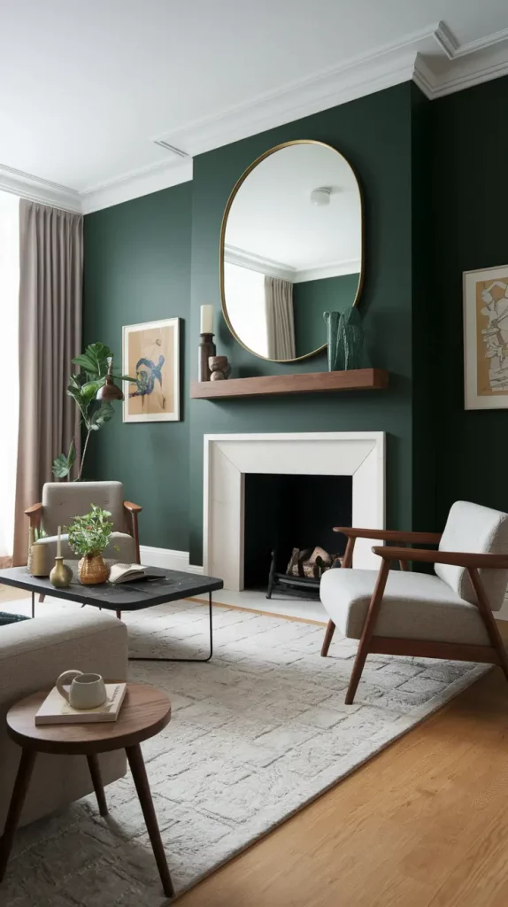 30 Dark Green Living Room Ideas That Will Transform Your Space Into a Modern Sanctuary