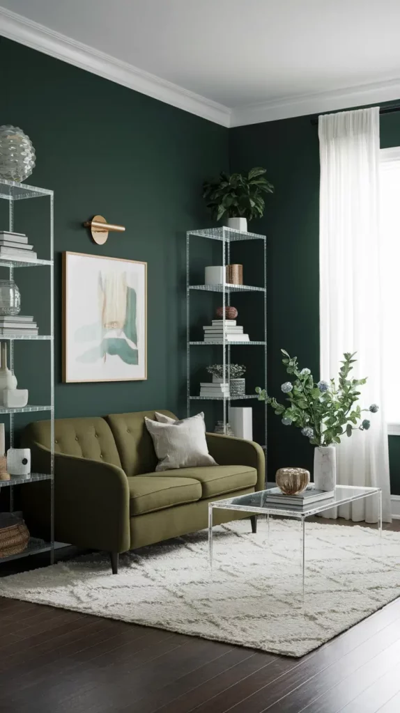 30 Dark Green Living Room Ideas That Will Transform Your Space Into a Modern Sanctuary