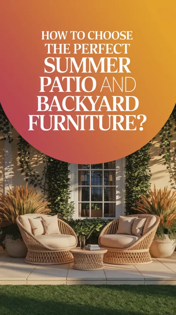 How to Choose the Perfect Summer Patio and Backyard Furniture (2025)