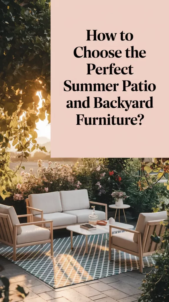 How to Choose the Perfect Summer Patio and Backyard Furniture (2025)