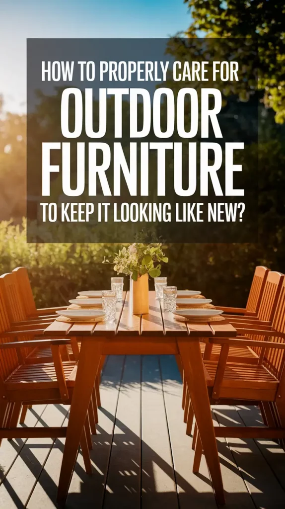 How to Properly Care for Outdoor Furniture to Keep It Looking Like New