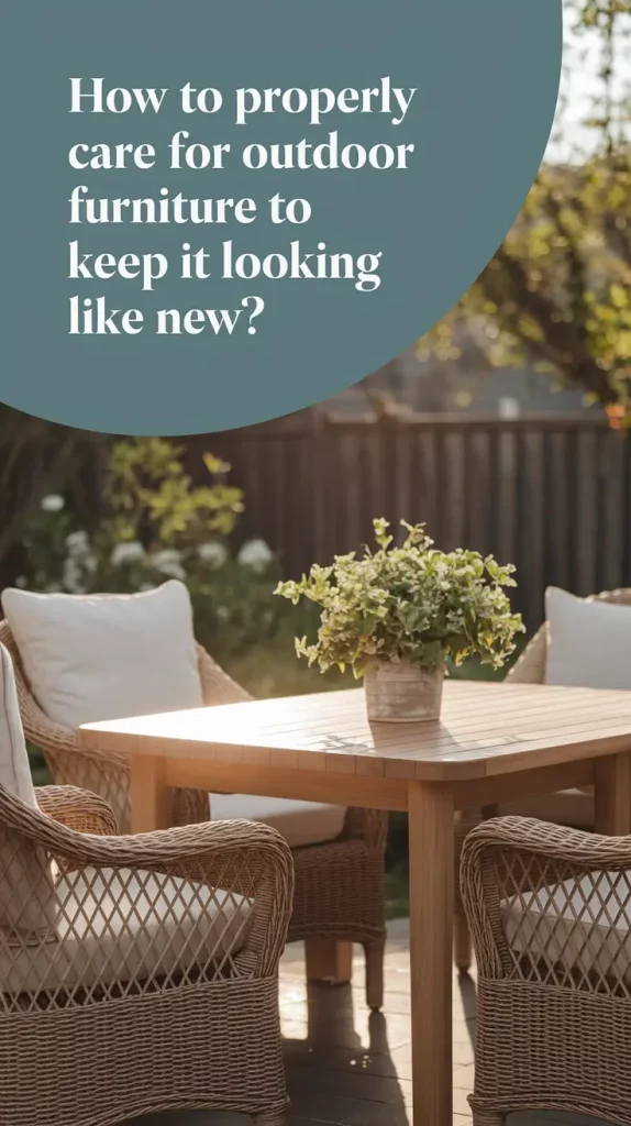 How to Properly Care for Outdoor Furniture to Keep It Looking Like New
