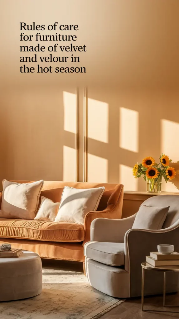 Rules of Velvet and Velour Furniture Care in the Hot Season 2025