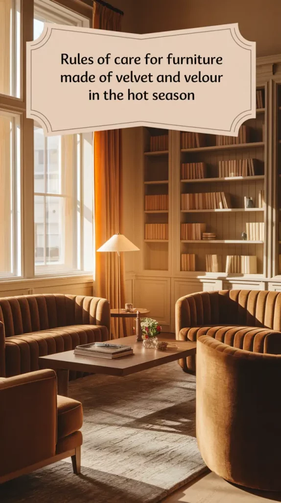 Rules of Velvet and Velour Furniture Care in the Hot Season 2025