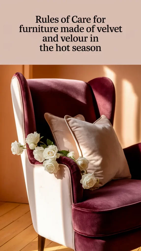 Rules of Velvet and Velour Furniture Care in the Hot Season 2025