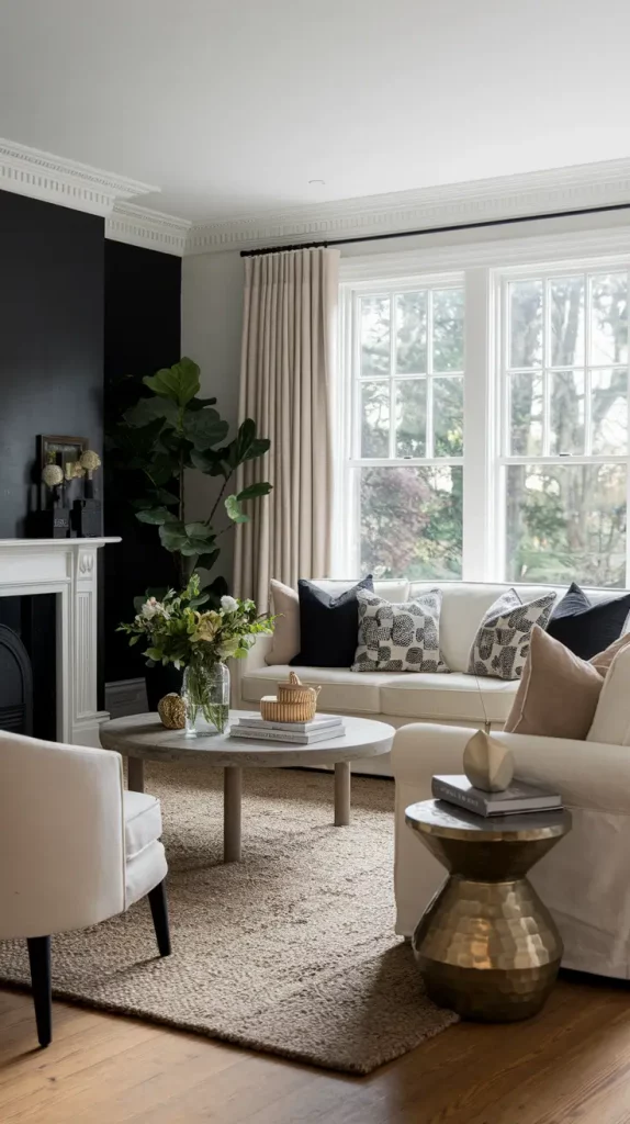 Black Accent Wall in Living Room: 30 Bold & Stylish Design Ideas to Transform Your Space