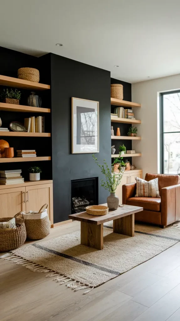 Black Accent Wall in Living Room: 30 Bold & Stylish Design Ideas to Transform Your Space