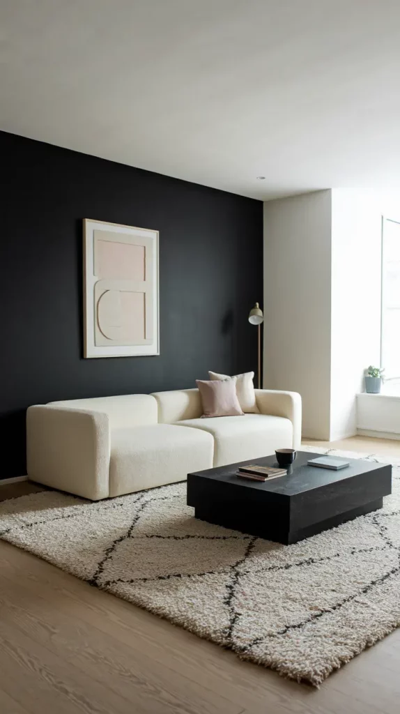 Black Accent Wall in Living Room: 30 Bold & Stylish Design Ideas to Transform Your Space